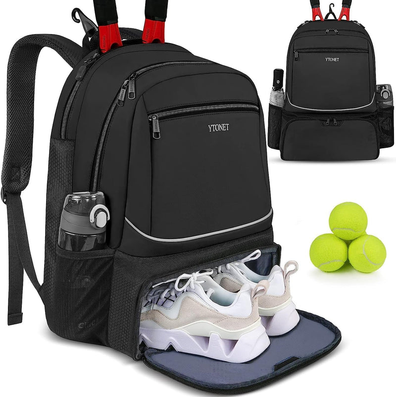 Ytonet - Mochila de tenis para mujer y hombre, 2 raquetas