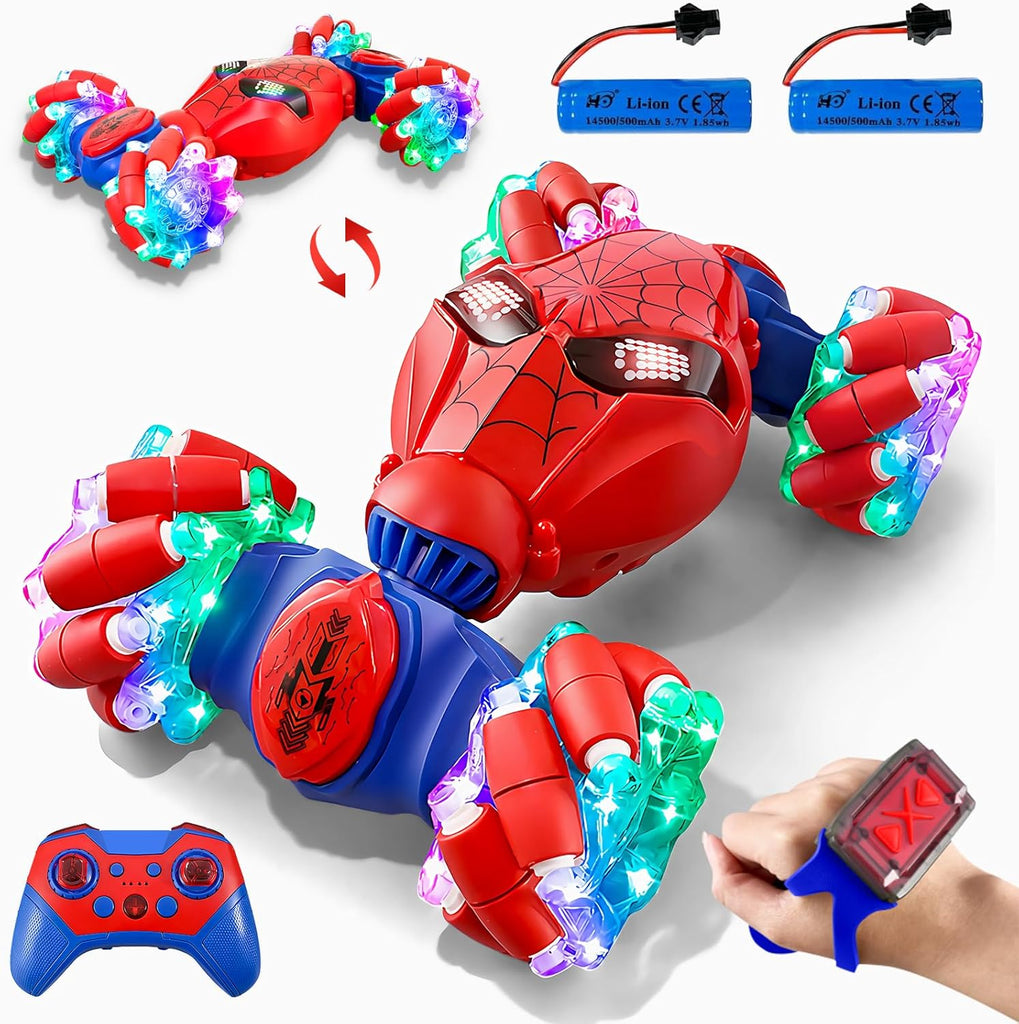 S-pider Rc Gesture Sensing Stunt Car Toys for Boys 3-14 Years Old, Drift Hand Control Remote Control Cars with Light & M