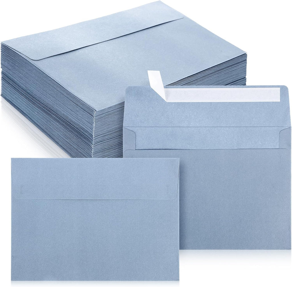 Ctosree 150 Pcs Dusty Blue Invitation Envelopes