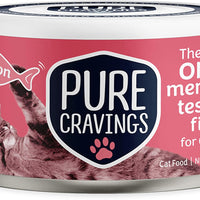 Pure Cravings Wet Cat Food Canned Salmon Cutlets in Gravy, 100% Mercury-Tested, Moist Can Fish for Cats, Grain-Free, Pro