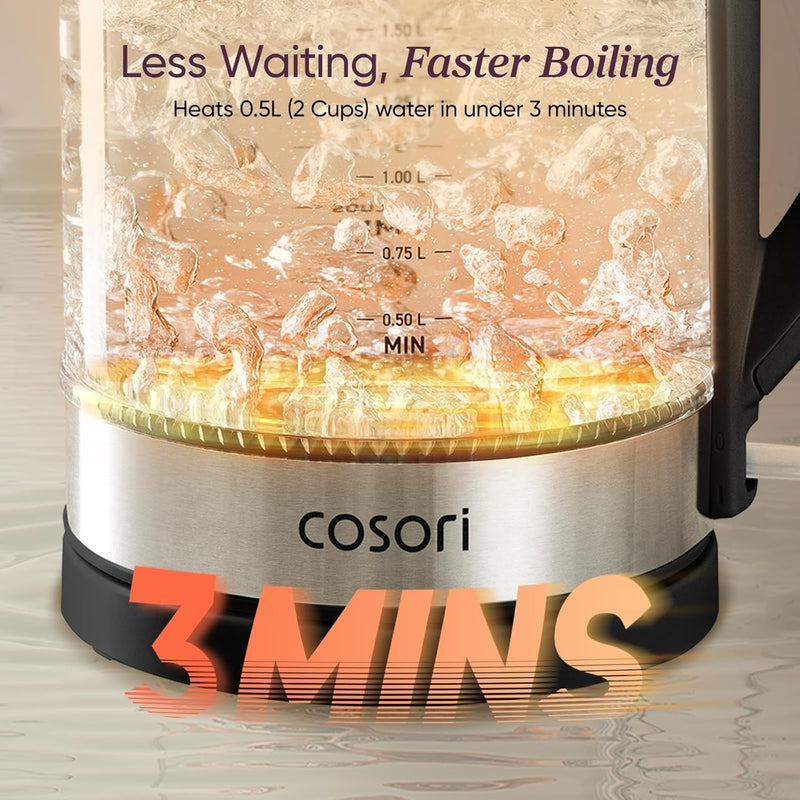 Cosori Electric Kettle, No Plastic Contact With Water