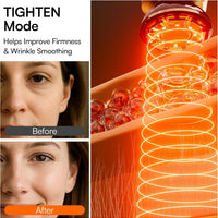 INIA Flare - Dispositivo facial de microcorriente 3 en 1, terapia de luz roja para cara y cuello, herramienta de masajeador con calor y vibración para el cuidado de la piel, hinchazón, reafirmación