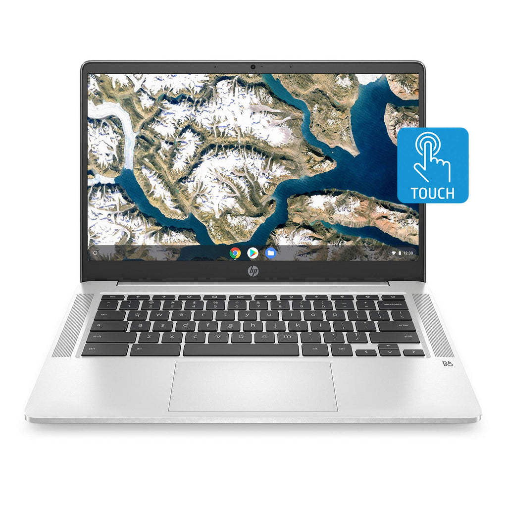HP Chromebook 14-inch HD Touchscreen Laptop, Intel Celeron N4000, 4 GB RAM, 32 GB eMMC, Chrome (14a-na0030nr, Mineral Silver)