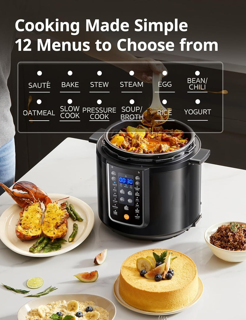 COMFEE' COMFEE’ 12-in-1 Electric Pressure Cooker, Instant Multi