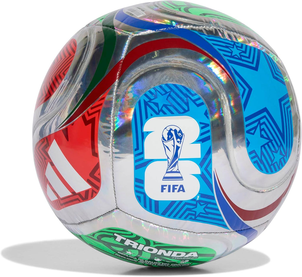 Adidas Unisex-Adult World Cup Training Foil Soccer Ball, Multicolor/White/Team Royal Blue/Solar Blue, 3
