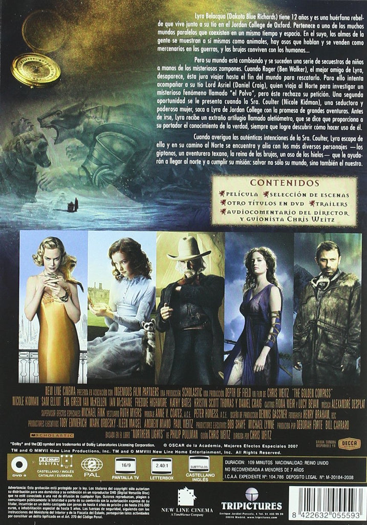 La Brujula Dorada (Import Movie) (European Format - Zone 2) (2008) Nicole Kidman; Eva Green; Dakota Blue Ri