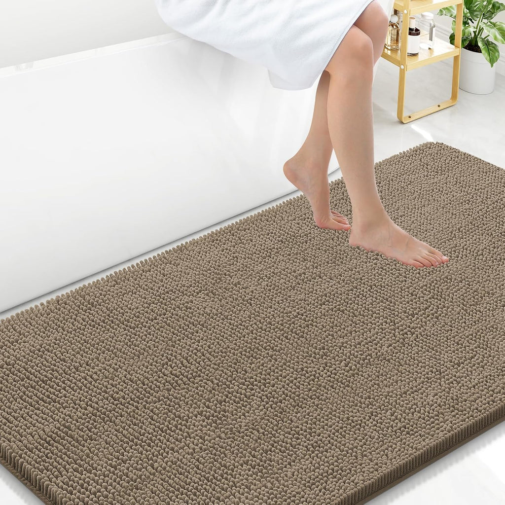 Arotive Bathroom Rugs 59x35, Soft Absorbent Shaggy Chenille Bath Rugs