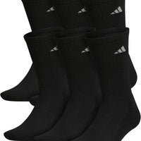 adidas Men's Athletic Cushioned Crew Socks 6 Pairs