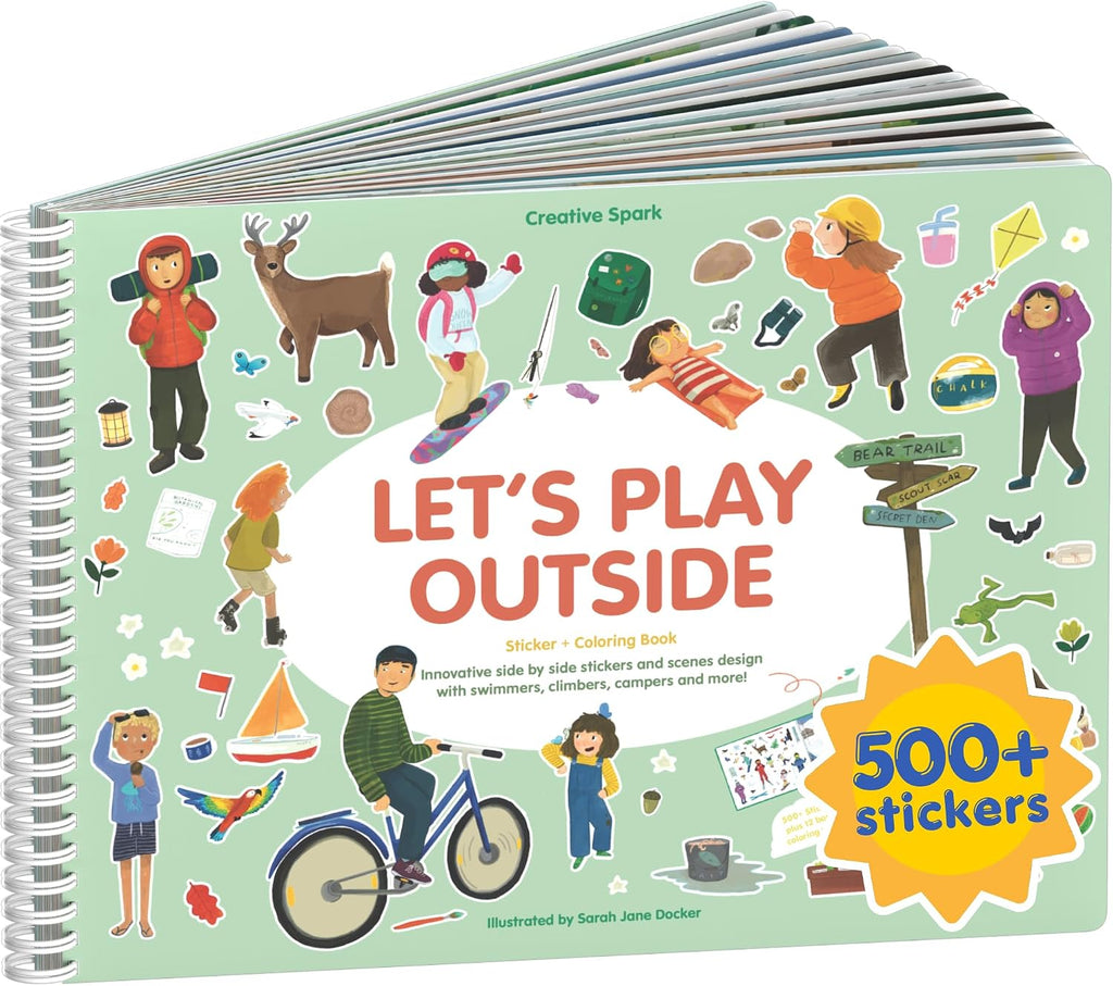 Cupkin Let's Play Outside Coloring & Sticker Activity Book | 500+ Stickers
