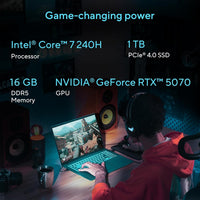 ASUS V16 16" WUXGA 144Hz Gaming Laptop, Intel® Core™ 7 240H, RTX™ 5070, 16GB DDR5 RAM, 1TB SSD, V3607VP-DS74, Matte Black