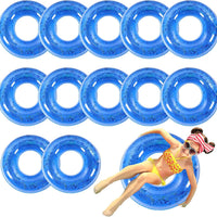 Relaxgiant 12 Pcs Pool Floats Glitter Swim Rings with Sequined, Blue