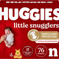 Huggies Newborn Diapers Little Snugglers Newborn Diapers, Size Newborn (up to 10 lbs), 76 Count