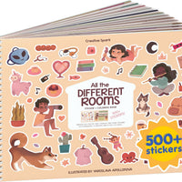 Cupkin All The Different Rooms Coloring & Sticker Book | 500+ Stickers
