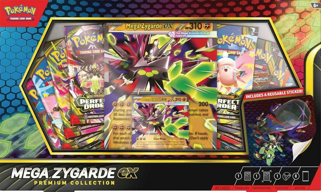 Pokemon TCG: Mega Zygarde ex Premium Collection with 8 Booster Packs