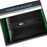 Tommy Hilfiger Men's Leather Wallet – Slim Bifold with 6 Credit Card