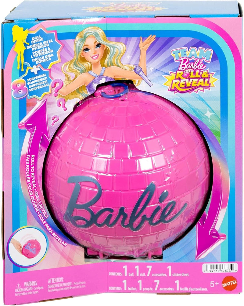 Barbie Team Roll and Reveal Pop Star Doll and Accessories
