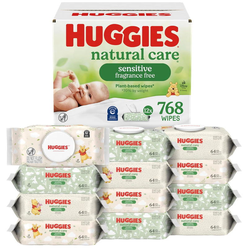 Huggies Natural Care Sensitive Toallitas Húmedas sin Fragancia para Bebé