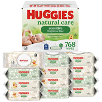 Huggies Natural Care Sensitive Toallitas Húmedas sin Fragancia para Bebé