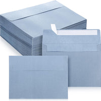 Ctosree 250 Pcs Dusty Blue Invitation Envelopes