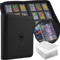 Pemocyny Top Loader Binder 9 Pocket, Holds 360 Toploaders, 100 Toploaders INCLUDED