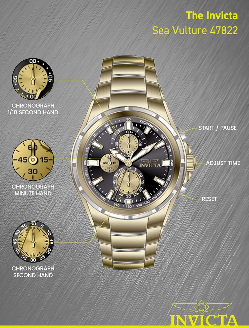 Invicta Aviator Men 50mm Quartz