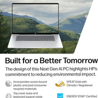 HP OmniBook 5 16 inch Next Gen AI PC, 2K Display, Snapdragon X X1-26-100, 16 GB RAM, 512 GB SSD, Qualcomm Adreno GPU, Windows 11 Home, Glacier Silver, 16-fb0299nr
