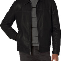 Tommy Hilfiger Men's Classic Faux Leather Jacket, black, Medium