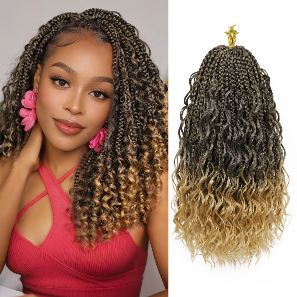 Goddess Box Braids Crochet Hair for Black Women 12 Inch Boho Crochet Braids