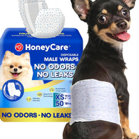 HONEY CARE All-Absorb A27 Male Dog Wrap, 50 Count, Extra Small