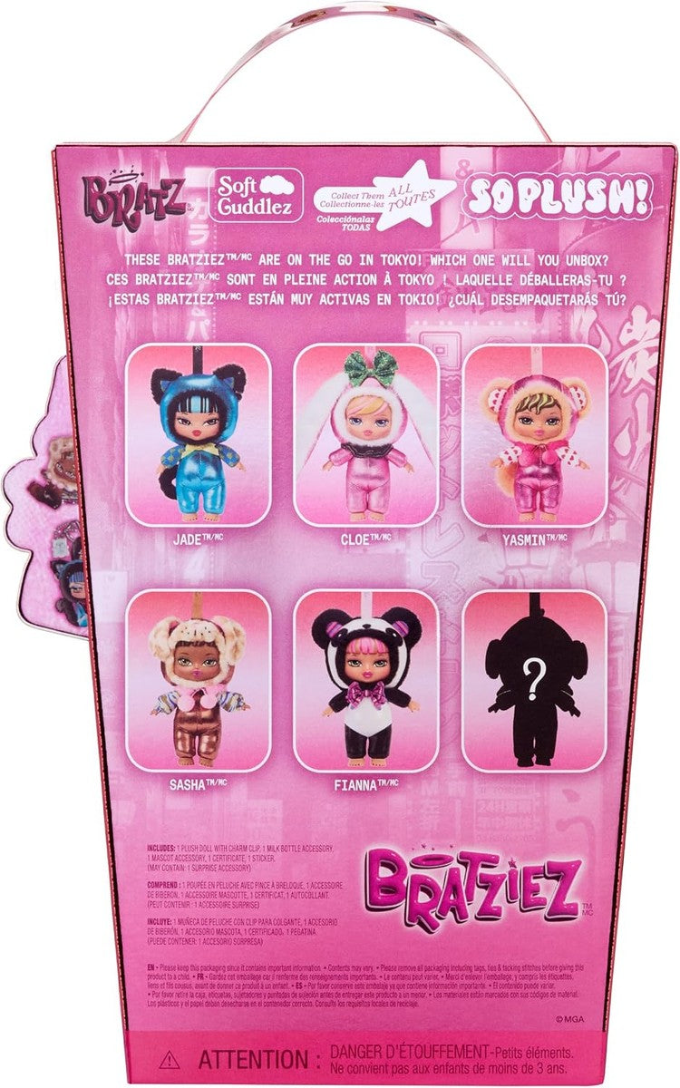 Bratziez Tokyo a Go-Go Seriez Plush Blind Box with Charm Clip and Accessory, Collectible Characters