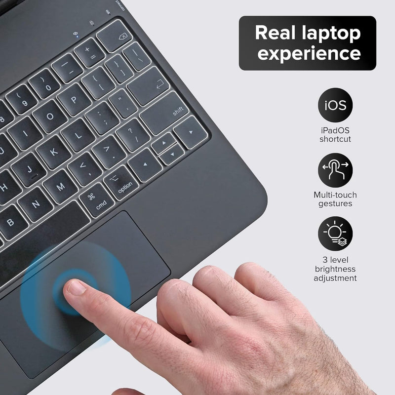 Funda con Teclado Magnético mobee para iPad Pro 11" (M4/M5) - Negro