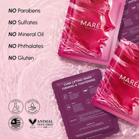 MAREE Máscara de elevación en V – Cinta de elevación de cuello antienvejecimiento y correa de barbilla para dormir – Parche de arrugas para el cuello y reductor de doble barbilla para estiramiento