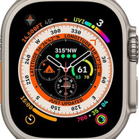 Renewed Apple Watch Ultra [GPS + Cellular 49mm] Titanium Case with Orange Alpine Loop, Large (Renewed)