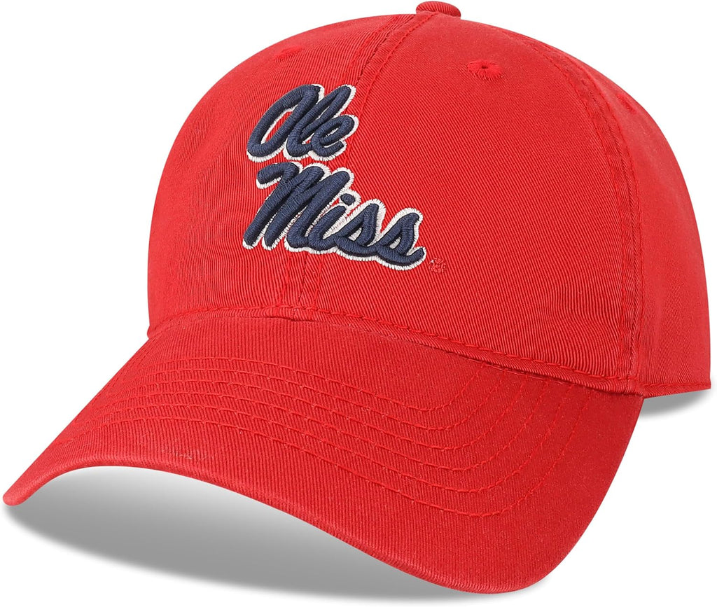 Legacy NCAA Officially Licensed Baseball Hat, Mississippi Ole Miss Rebels, Lightweight Cap for Men & Women, Relaxed Twil