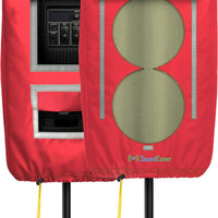 SoundCover Professional Grade 600D Protective Cover for Stand Mounted 8" PA/DJ Powered Speaker with SoundFlap - Red - In