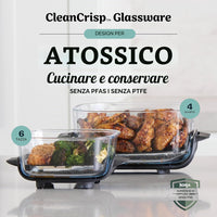 Ninja Crispi 4 in 1 Glass Air Fryer, 450°F, Non Toxic, 4QT and 6 Cup