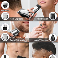 Ufree - Cortadora de barba inalámbrica para hombres, maquina de afeitar eléctrica impermeable para nariz, cuerpo, cara y bigote, kit de aseo