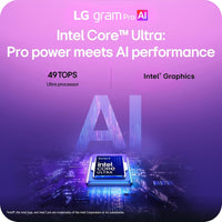 LG gram Pro 17-inch Thin and Lightweight Dual AI Touchscreen Laptop Computer, Copilot+ PC, Intel Core Ultra 7 355 Processor, Windows 11 Home, 32GB RAM, 1TB SSD - Obsidian Black