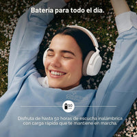 Sennheiser ACCENTUM Wireless Bluetooth Headphones – Hybrid ANC Noise Cancelling, 50‑Hour Battery, Lightweight Over‑Ear Design, Clear Calls, Travel & Work Headset, White