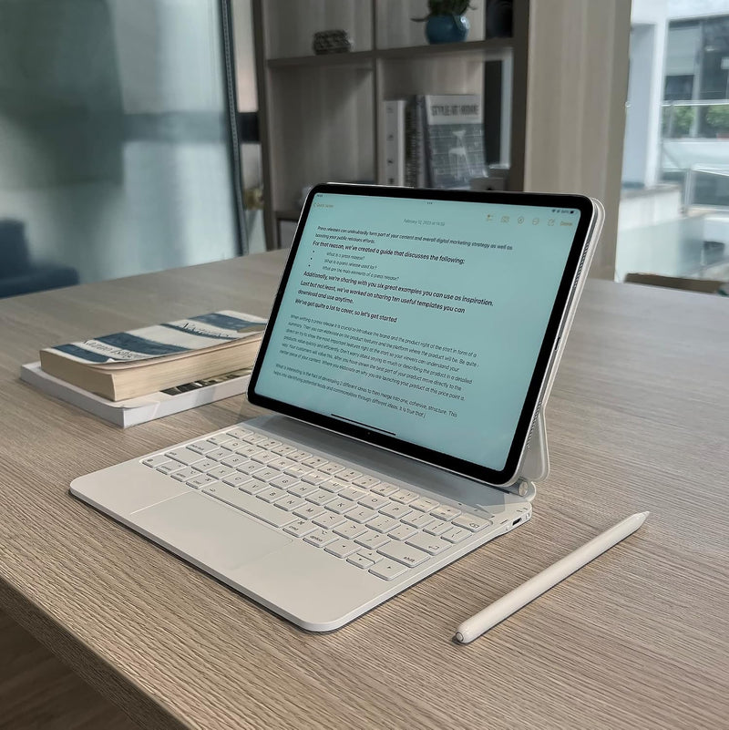 Funda con Teclado Magnético mobee para iPad Pro 11" (M4/M5) - Blanco