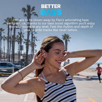 JLab, Flex, Open Ear Earbuds, Clip On Wireless Bluetooth Earbuds, Open Ear Headphones, Cloud White