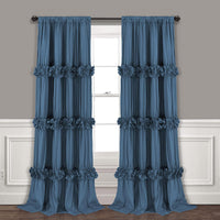 Homechoice Decor Thermal Insulated Blackout Window Curtains, 54" W x 84" L x 2 Panels, Boho Ruched Window Treatments wit