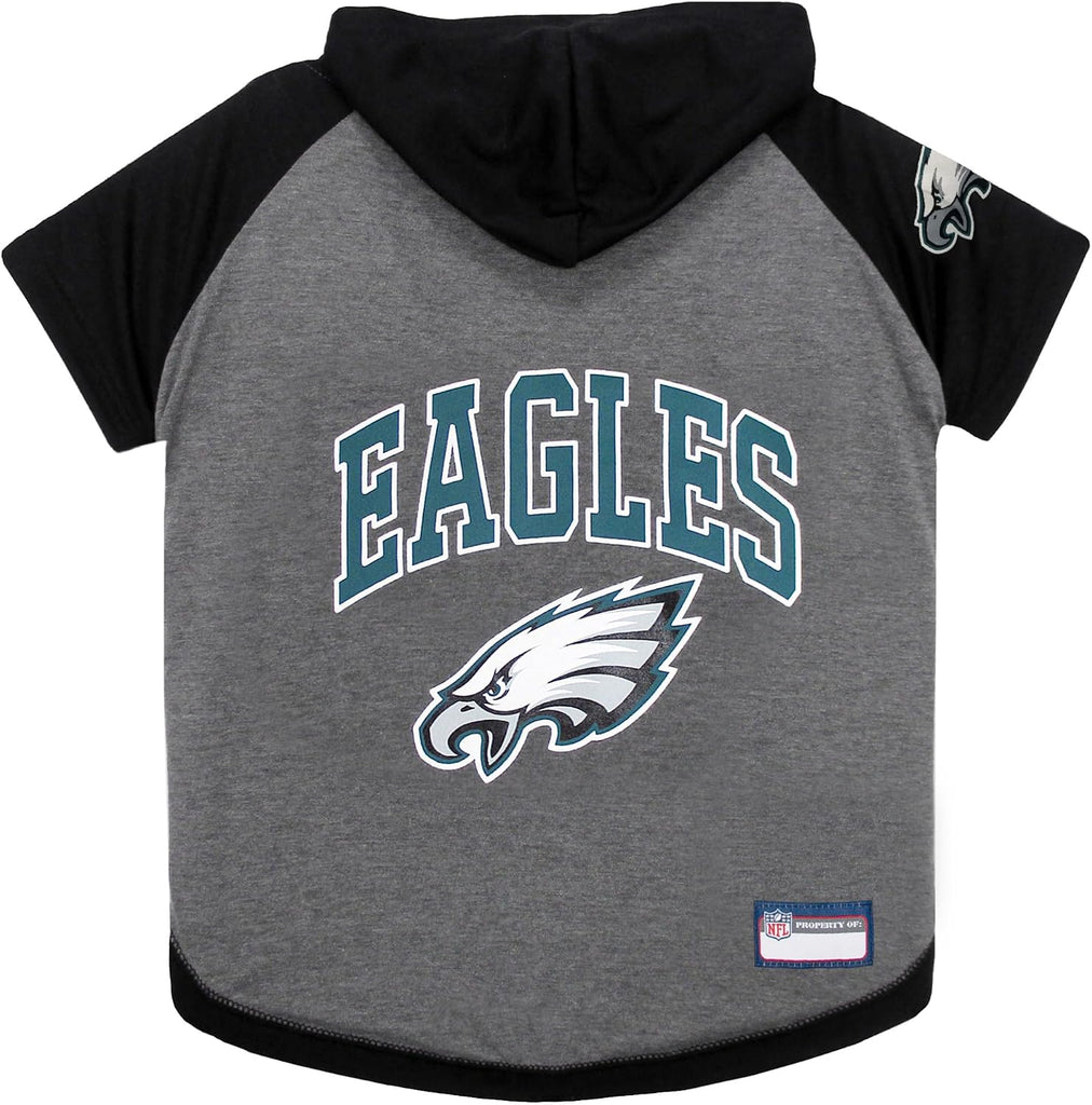 Pets First NFL Philadelphia Eagles Hoodie for Dogs & Cats.   NFL Football Licensed Dog Hoody Tee Shirt, Large  Sports Ho