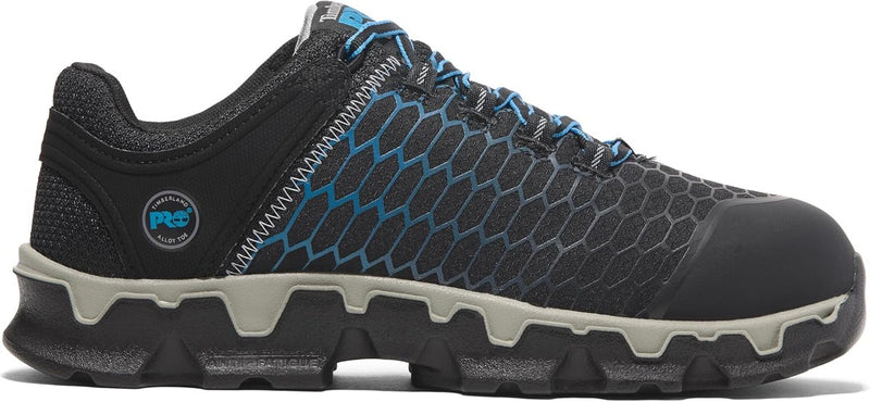 Timberland PRO Men's Powertrain Sport Alloy Safety Toe Industrial Athletic Work Shoe, Black/Grey-2024 New, 9