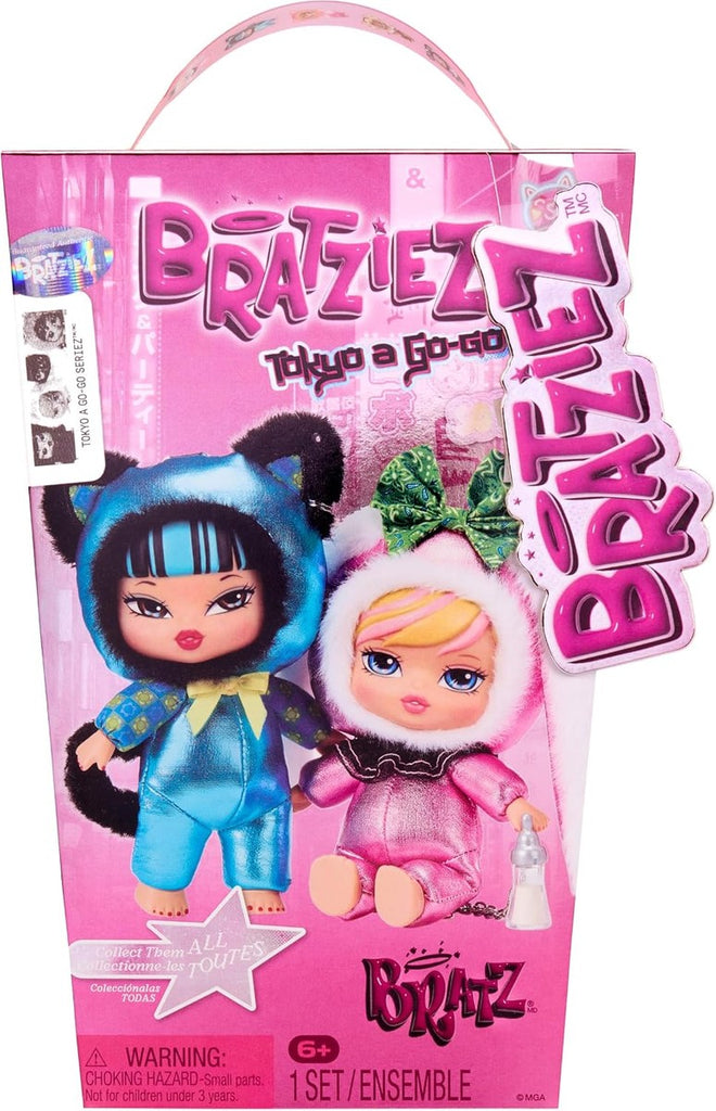 Bratziez Tokyo a Go-Go Seriez Plush Blind Box with Charm Clip and Accessory, Collectible Characters