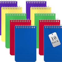 Small Notebooks, Spiral Notepads 3x5" - (Pack of 10) Pocket Notebook, Memo Pads For Home, Office, College, School - Line