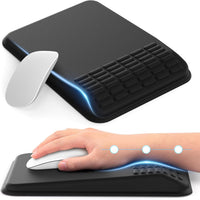 MEKASS Ergonomic Mouse Pad with Wrist Rest Support for Pain Relief (Black)