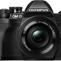 OM SYSTEM Olympus E-M10 Mark IV Black Micro Four Thirds System Camera M.Zuiko Digital ED 14-42mm F3.5-5.6 EZ kit 20MP Sensor 5-Axis Image Stabilization 4K Video Wi-Fi