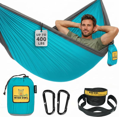 Hamaca de camping Wise Owl Outfitters – Hamaca portátil de hasta 227 kg