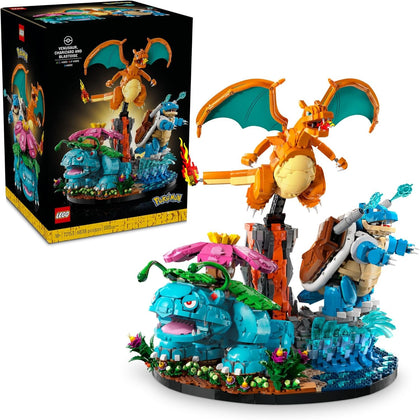 LEGO Pokémon Venusaur, Charizard and Blastoise - Building Set for Adults, Ages 18+ - Collectible Pokémon Figures - Gift Idea for Men & Women - 72153